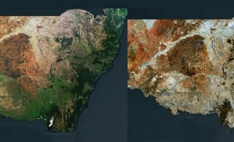 Австралия до и после лесных пожаров. Снимки со спутника
