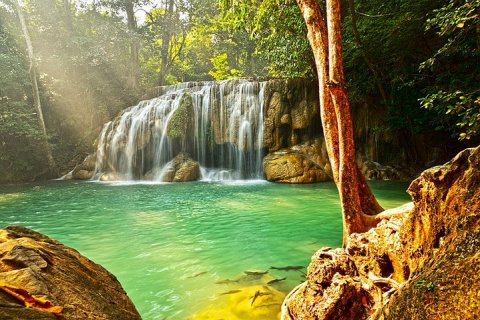 Водопад Эраван, сказочное место Таиланда