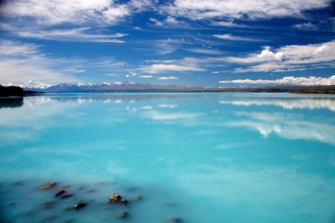 Озеро Пукаки в Новой Зеландии