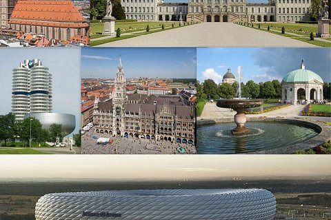 Популярные туристические памятники Мюнхена