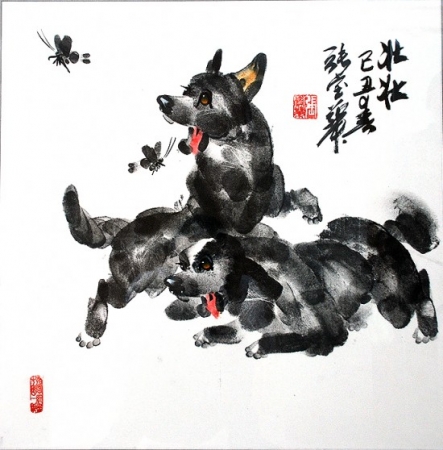 Картины нарисованные руками Занг Бэохуа 