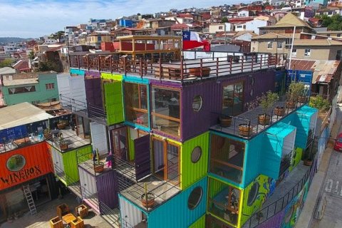 Отель из контейнеров в Чили - Winebox