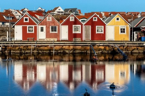 Смёген — оживлённая прибрежная деревня в Швеции