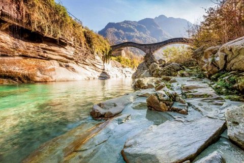 Мост Прыжков — легендарный Понте Сальти в швейцарских Альпах