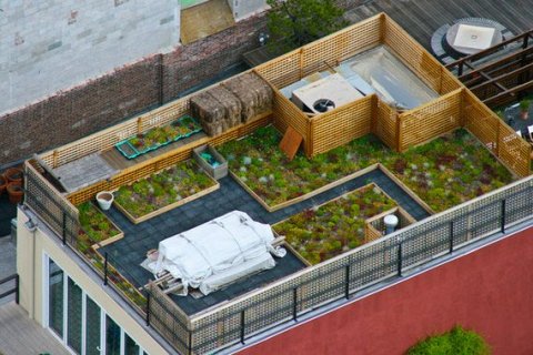 Сады на крышах домов