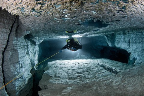 Ординская пещера.  Погружение в подводные лабиринты