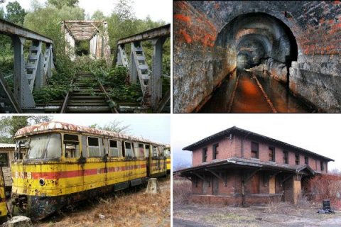 Заброшенные железные дороги, поезда и станции