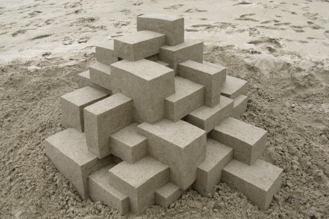 Геометрические песочные скульптуры Кэлвина Сейберта
