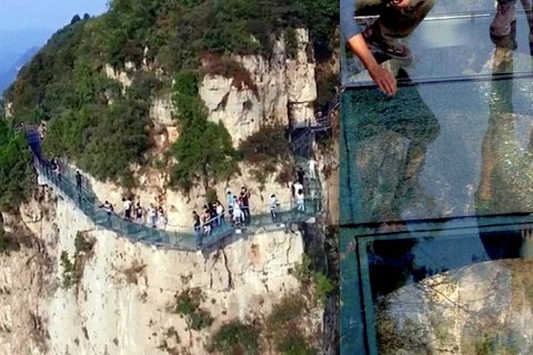 Китайский стеклянный мост лопнул прямо под туристами