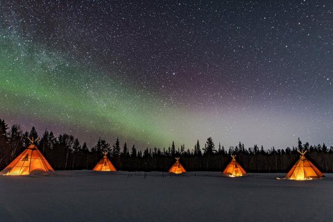 Природный лагерь Сампи на севере Швеции