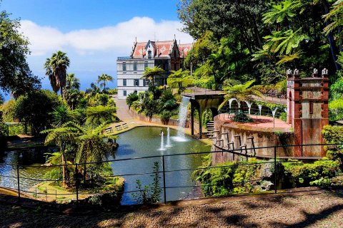 Тропический сад дворца Монте в Португалии