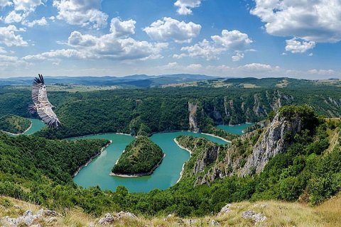 Каньон реки Увац в Сербии
