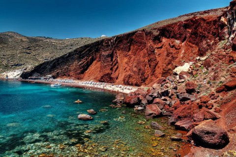 Красный пляж Санторини, Греция
