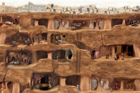 Подземный город Деринкую в Турции
