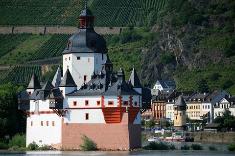 Крепость Пфальцграфенштайн на Рейне