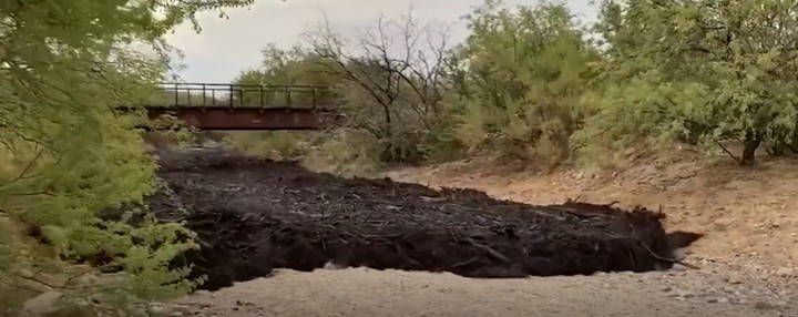 Эта жуткая река черного шлама в Аризоне полностью реальна