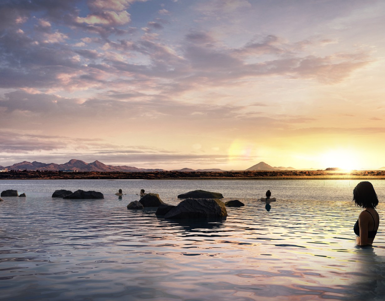 Исландская Небесная Лагуна с удивительными видами на океан