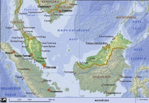 малайзия на карте