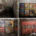 Старинные плакаты заброшенной станции метро