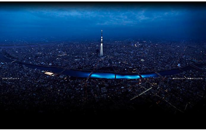 светлячки в реке Токио