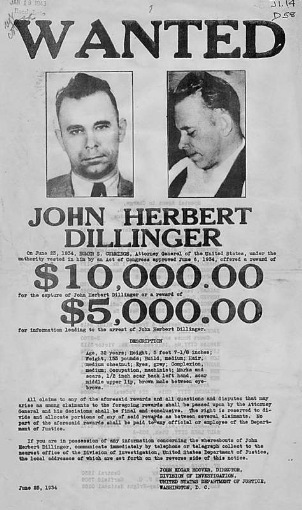 wanted dillinger
