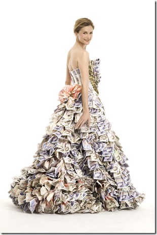 dress made of money