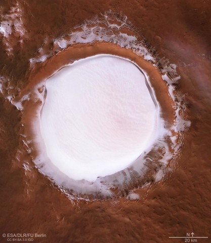 кратер Королев на Марсе