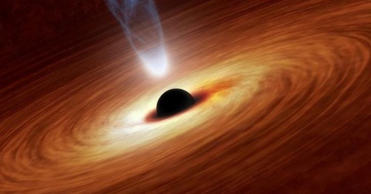 черная звезда поглощает материю