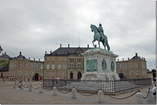 Matt at Frederick V Statue at Amalienborg Palace