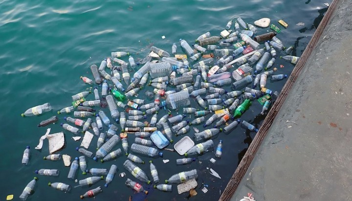бутылки в океане