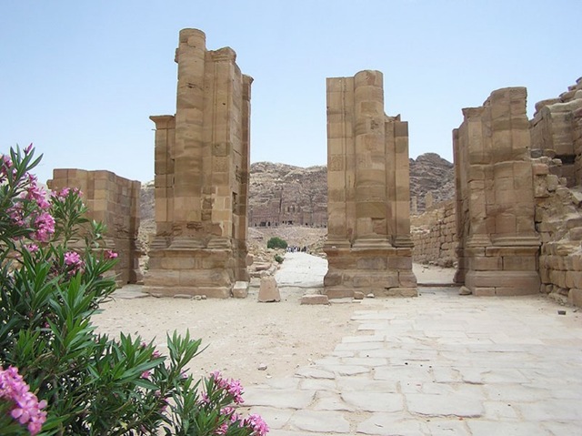 The monumental gate to the temenos of Petra