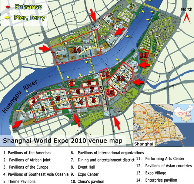 карта Экспо 2010