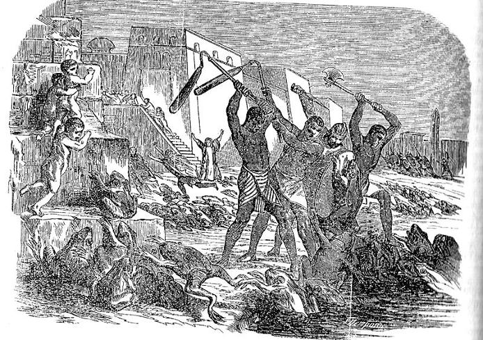 Египтяне, страдающие от нашествия лягушек