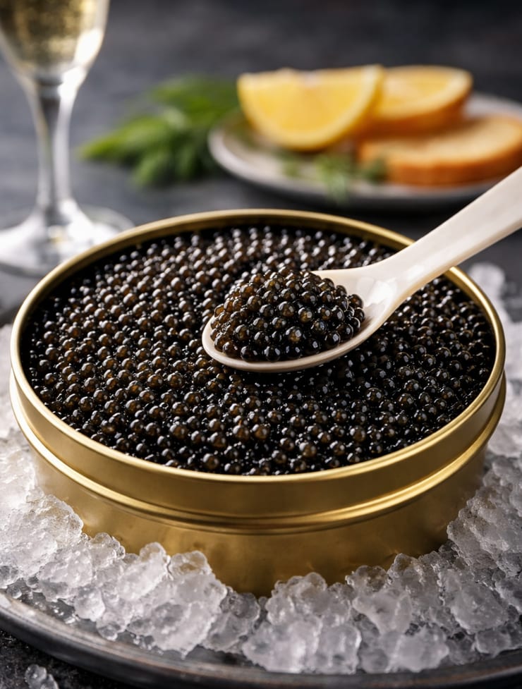 подача черной икры