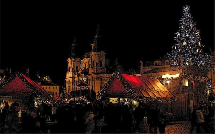 Ёлка на Староместской площади в Праге