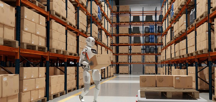 робот на складе робот на складе