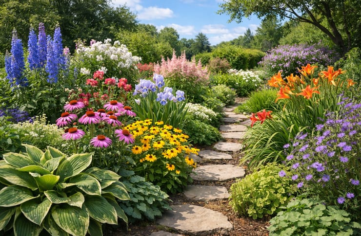 цветы-многолетники в саду