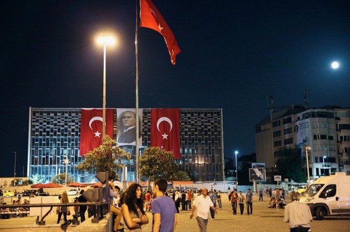 флаги турции на площади флаги турции на площади