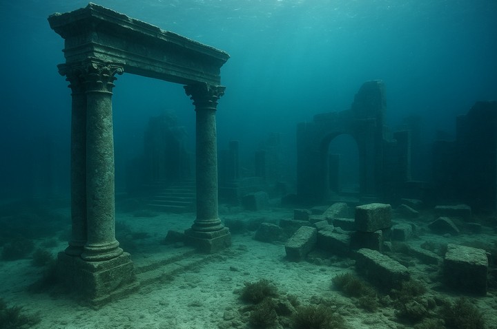 затопленный город