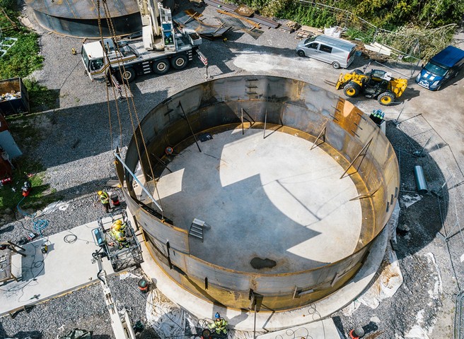 процесс строительства