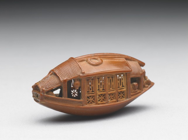 лодка из оливковой косточки лодка из оливковой косточки