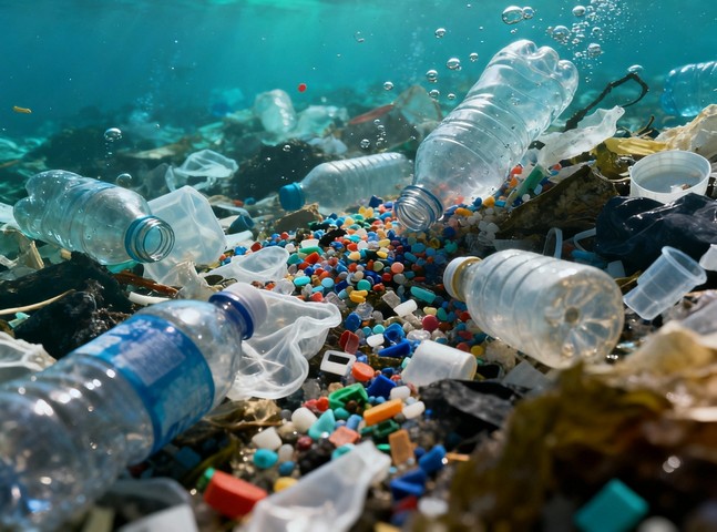 пластик в воде пластик в воде