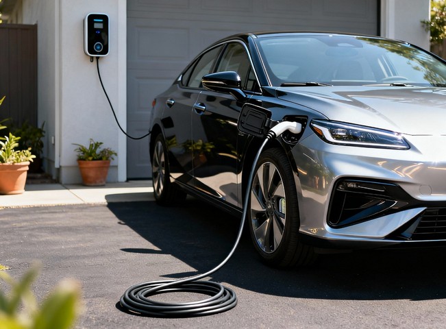 гибридное авто заряжается гибридное авто заряжается