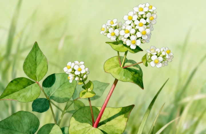 цветок гречки на рисунке