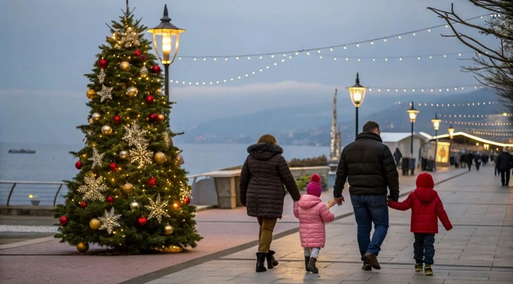 туристы на набережной туристы на набережной