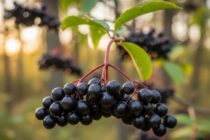 бузина на ветке