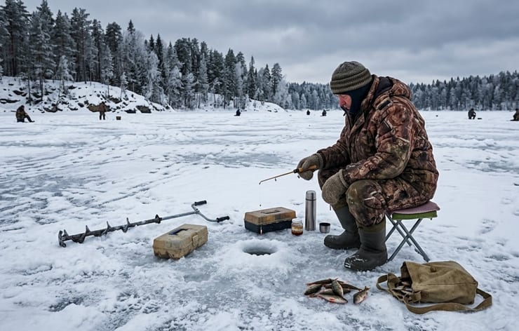 рыбак на льду