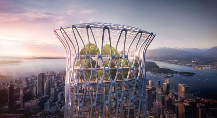 здание в форме морской губки