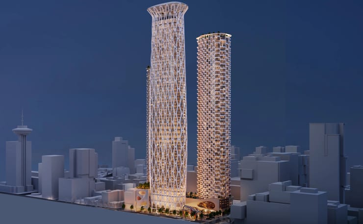 рендер с проектом здания