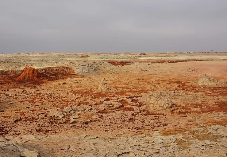 безжизненное высохшее дно